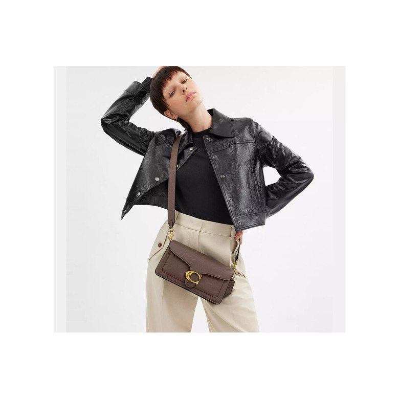 Coach shoulder bag taupe 4