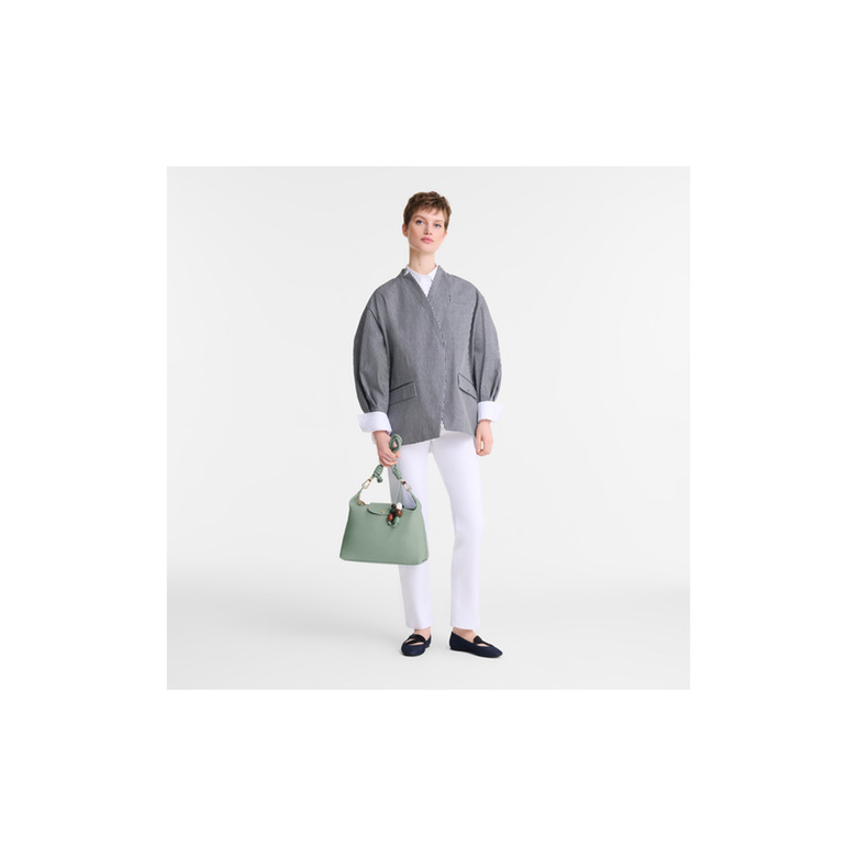 Longchamp sac porté épaule vert 5