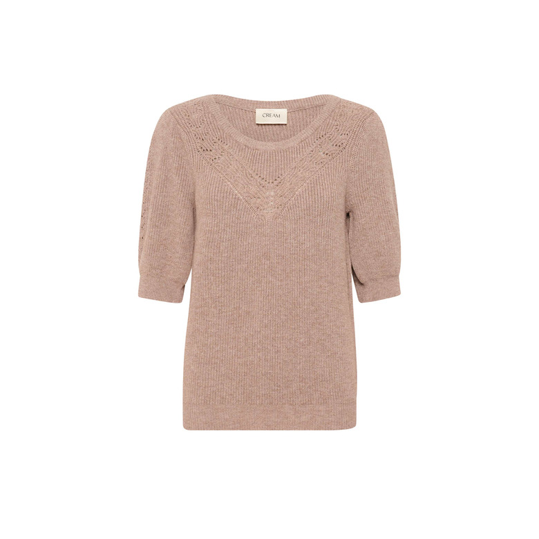 Cream sweater pink