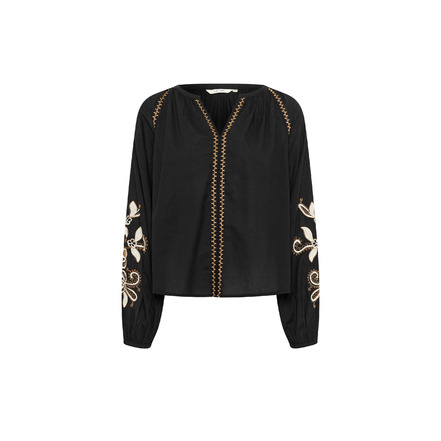 Cream bluse schwarz