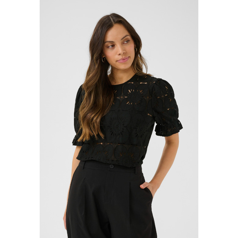 Cream bluse schwarz 2