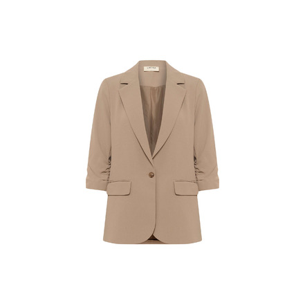 Cream blazer camel