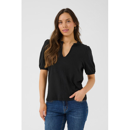 Cream bluse schwarz