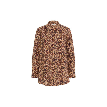 Cream blouse camel