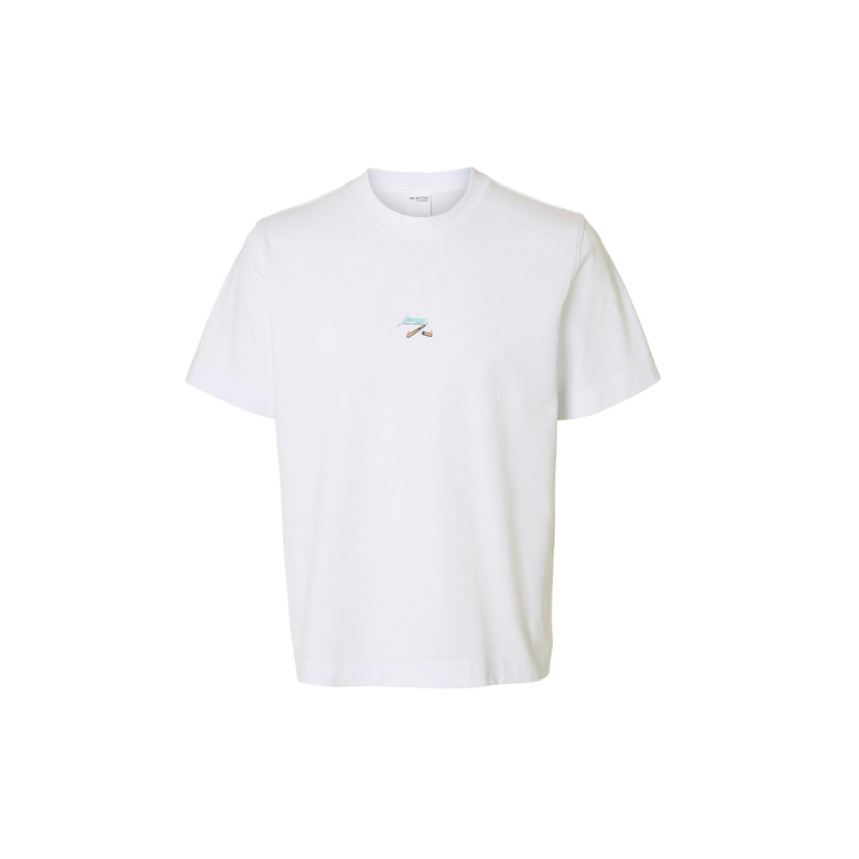 Selected Homme t-shirt wit 1