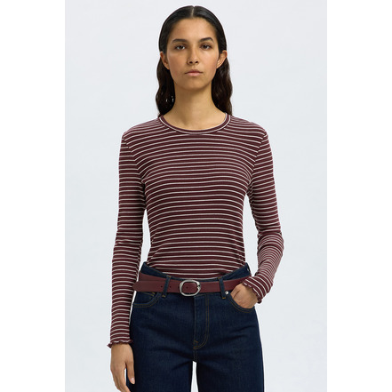 Selected Femme t-shirt bordeaux