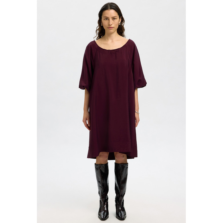 Selected Femme jurk bordeaux 2