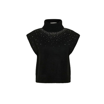 Cream sweater black