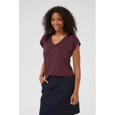 Kaffe t-shirts bordeaux