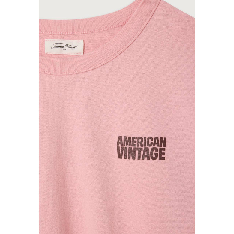 American Vintage t-shirt rose 2
