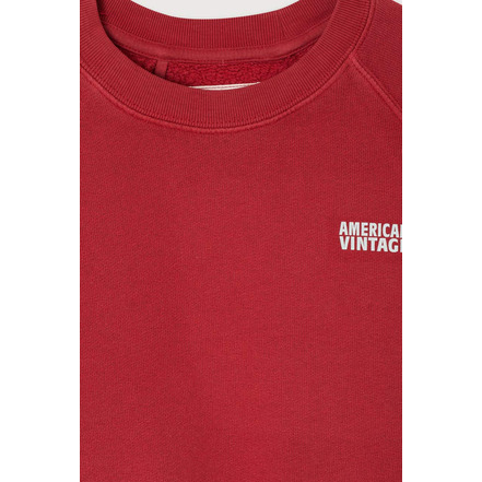 American Vintage sweater rouge