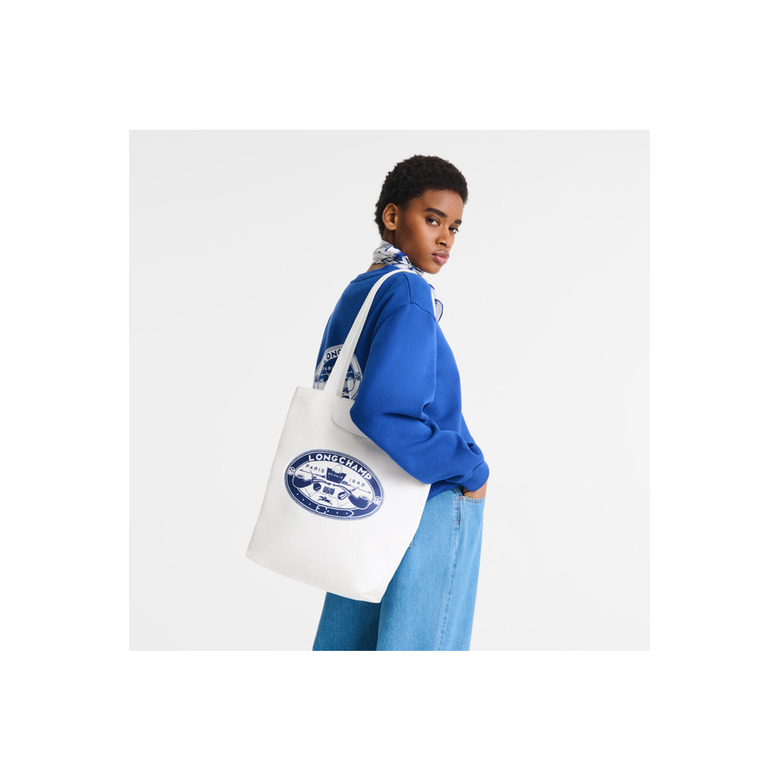 Longchamp sac porté épaule ecru 5