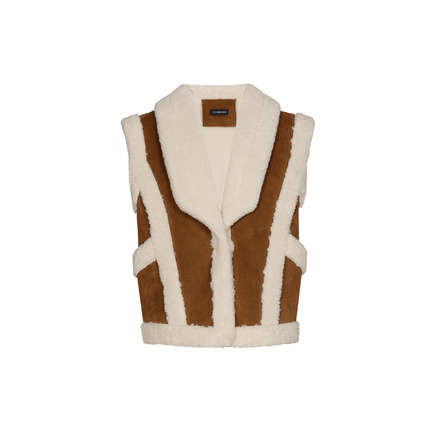 Caroline Biss vest cognac