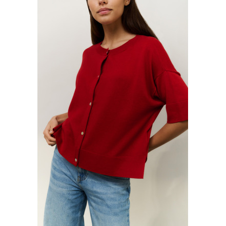 Yaya cardigan rouge