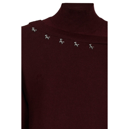 Caroline Biss pull bordeaux