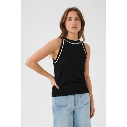 Kaffe top black