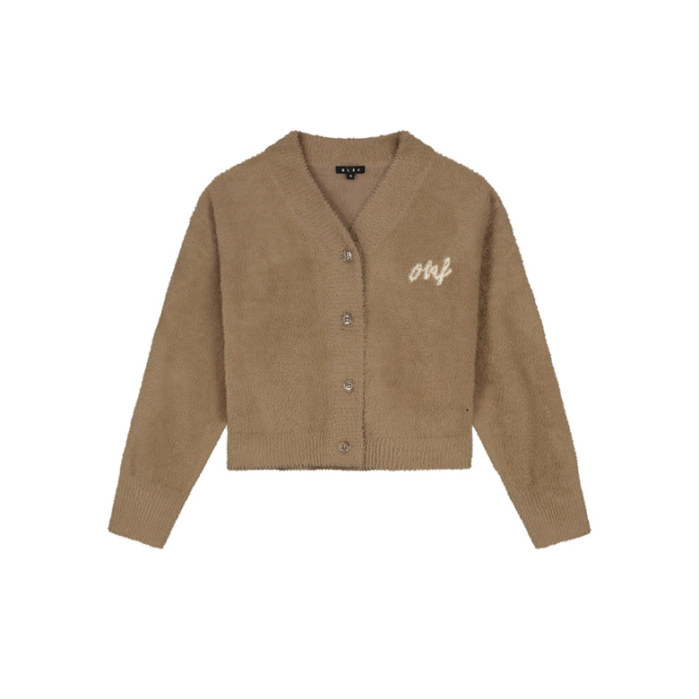 Olaf Hussein cardigan camel 1