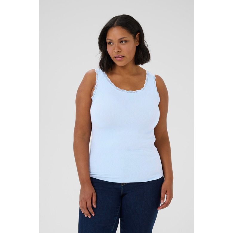 Kaffe Curve top bleu 2