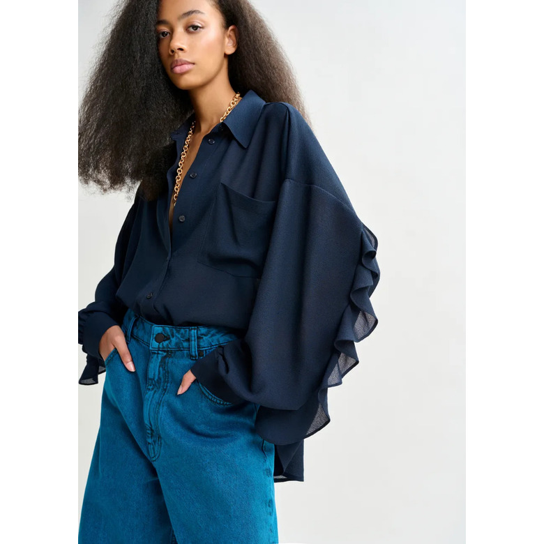 Essentiel blouse blauw 2