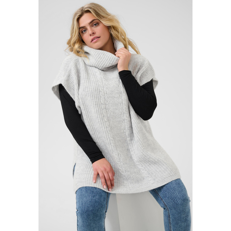 Kaffe Curve poncho gris 2