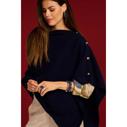 Les Cordes poncho bordeaux