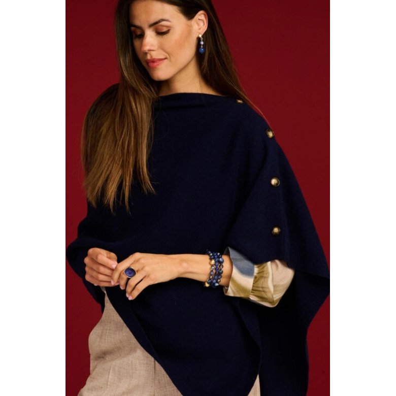 Les Cordes poncho bordeaux 2