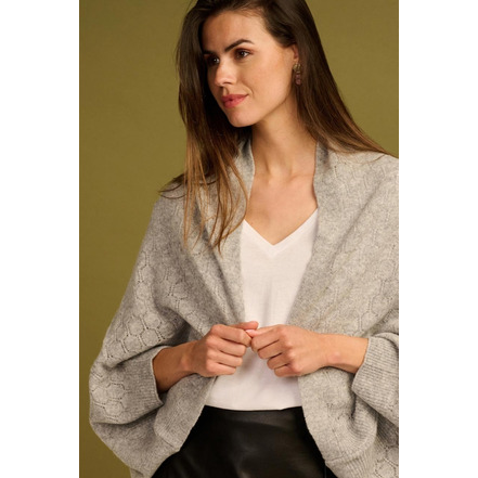 Les Cordes poncho gris