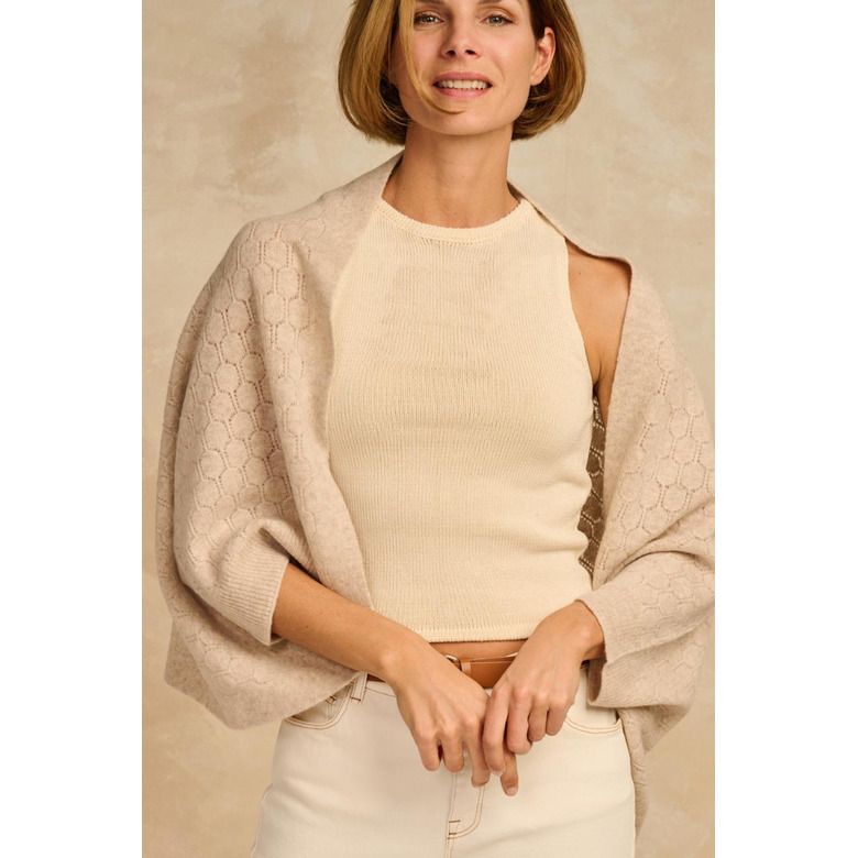 Les Cordes gilet beige 2