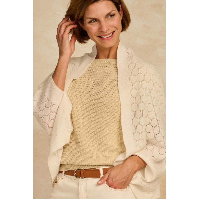 Les Cordes gilet ecru 2