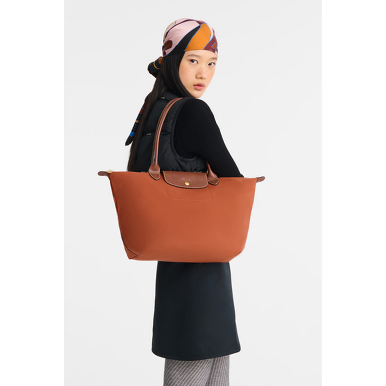 Longchamp schultertasche orange 5