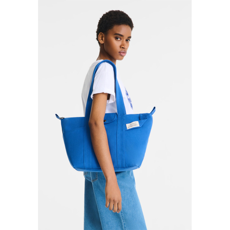 Longchamp schultertasche blau 5