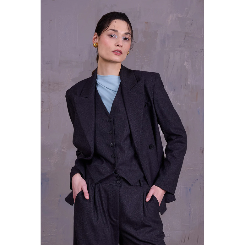 Nathalie Vleeschouwer blazer bleu 2