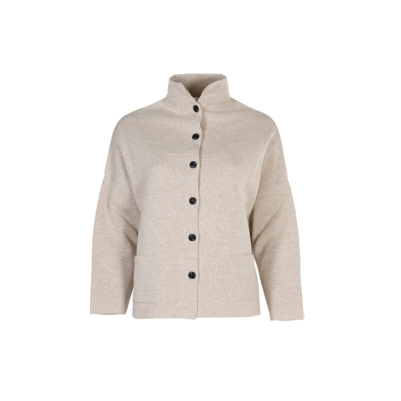 Sibin Linnebjerg strickjacke beige 1