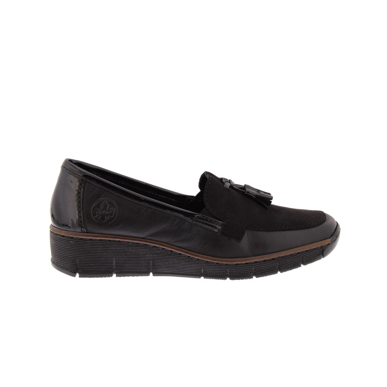 Rieker mokassins & halbschuhe schwarz 1