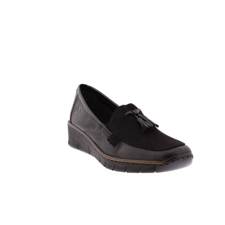 Rieker mokassins & halbschuhe schwarz