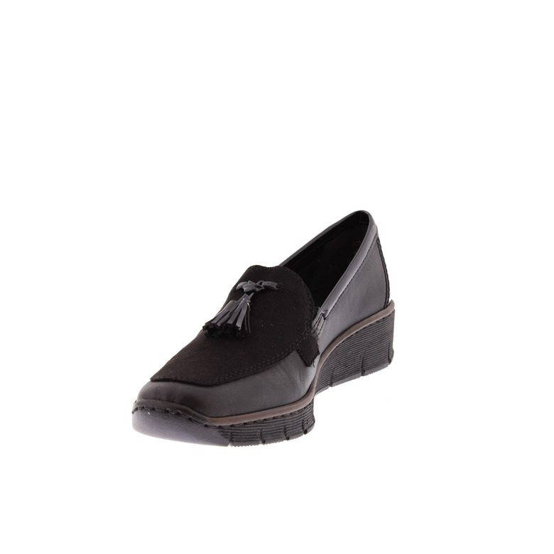 Rieker mokassins & halbschuhe schwarz 3