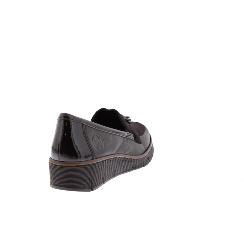 Rieker mokassins & halbschuhe schwarz 4