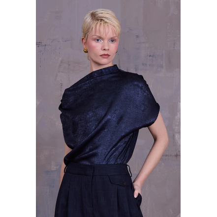 Nathalie Vleeschouwer chemisier bleu