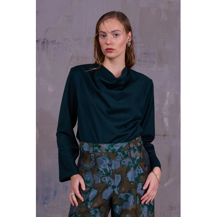 Nathalie Vleeschouwer chemisier vert