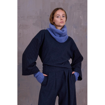 Nathalie Vleeschouwer chemisier bleu