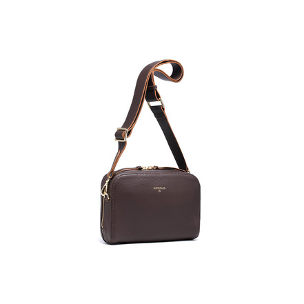 Crinkles Sibel crossbody bruin