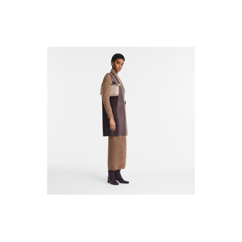 Longchamp schoudertas ecru 4