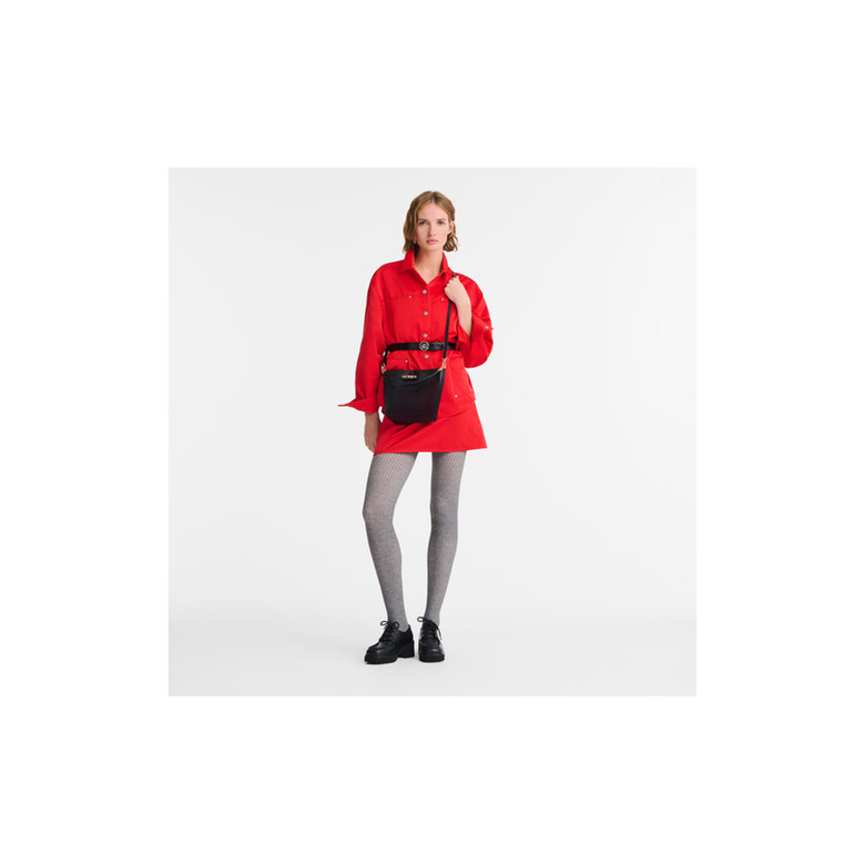 Longchamp schoudertas zwart 4