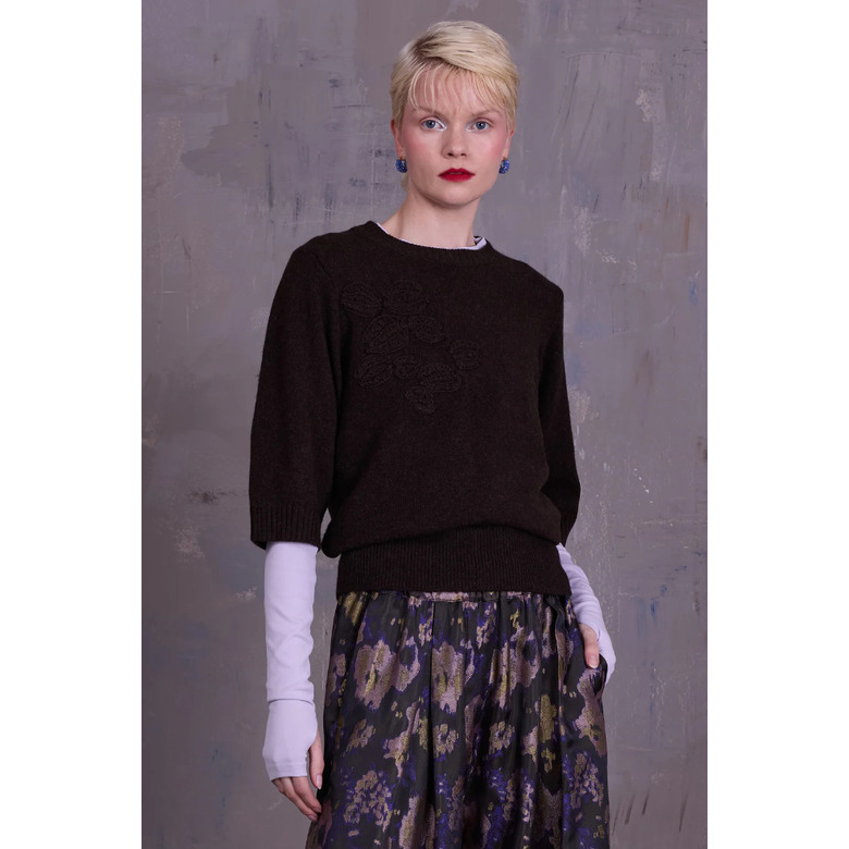 Nathalie Vleeschouwer pull brun 2