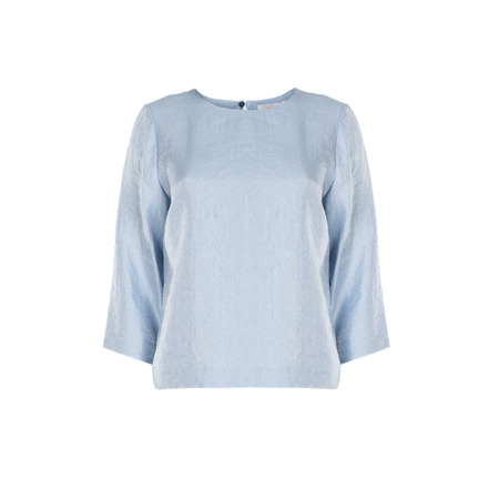 Her blouse blauw