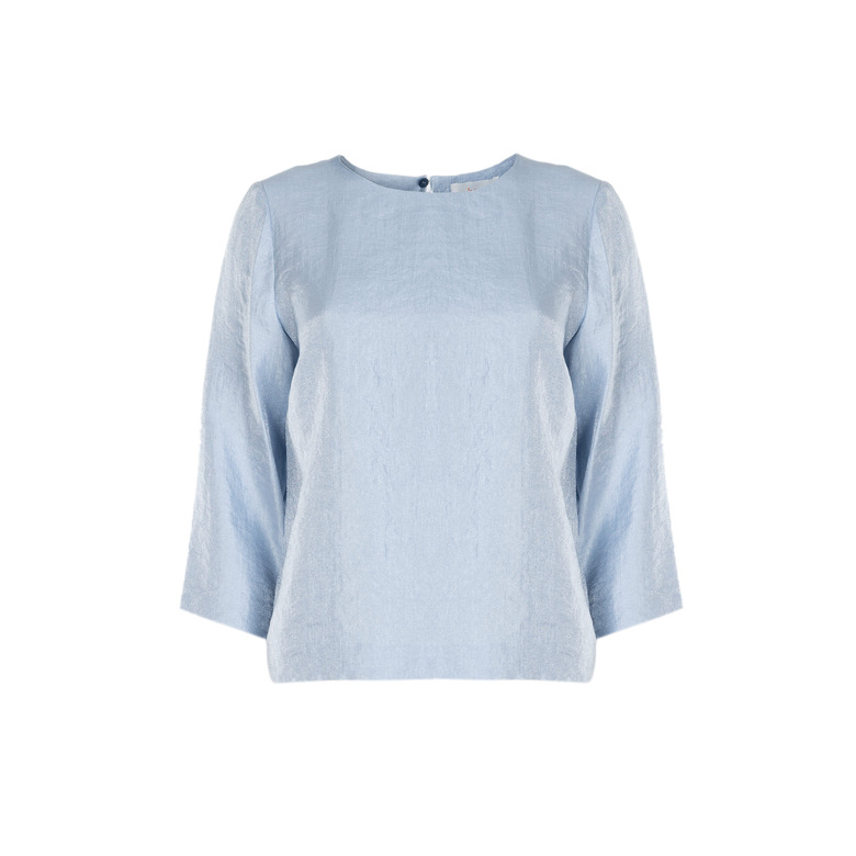 Her blouse blauw