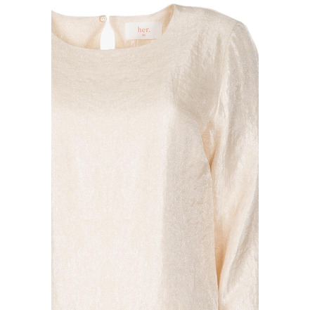 Her blouse beige