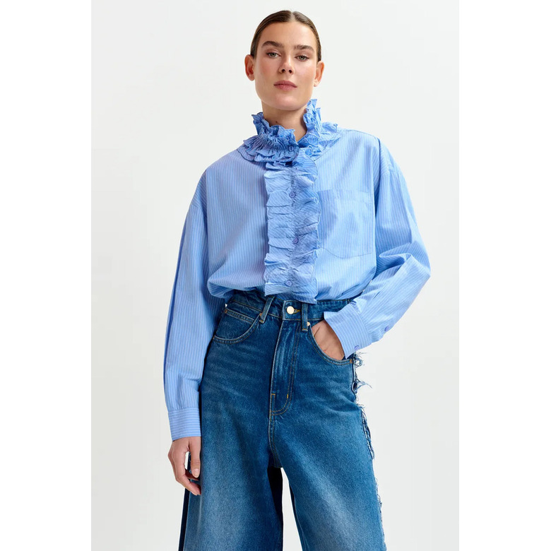 Essentiel blouse blauw 2