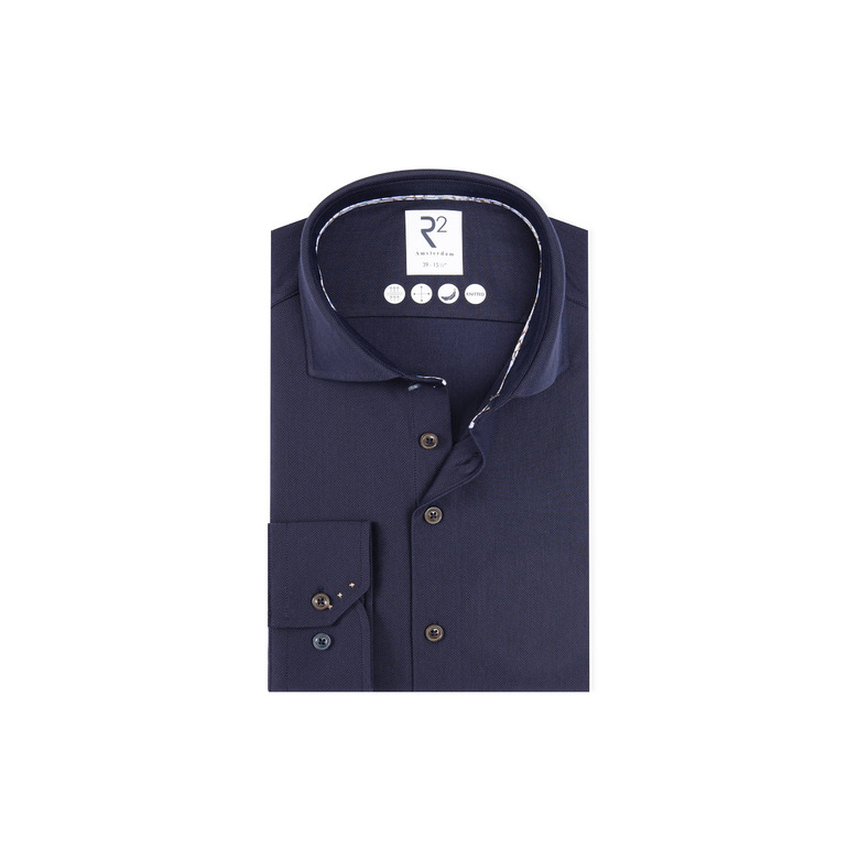 R2 Amsterdam hemd blauw