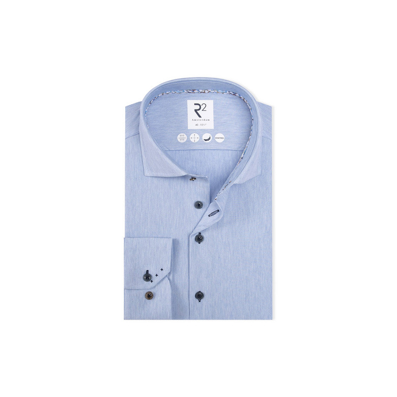 R2 Amsterdam hemd blauw